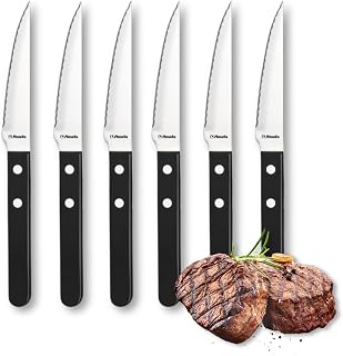 Amefa Retail Steak Knife Black Set 6