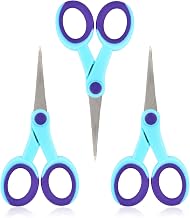 3 Pcs 5” Detail Scissors, Embroidery Scissors | Sharp Stainless Steel Blade and Soft Handles, Applicable to Sewing, Paper Cutting, Scrapbooking, Craft