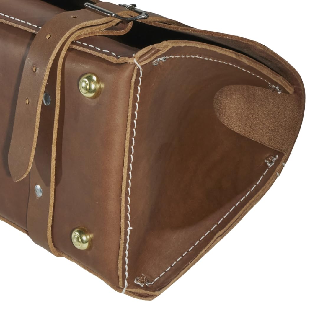 Deluxe Leather Tool Bag by KLEIN TOOLS – 24-Inch, Leather, Tan, Model 5108-24