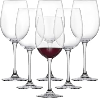 Schott Zwiesel Classico Red Wine Glass (Set of 6), Classic Crystal Glasses for Red Wine or Water, Dishwasher Safe Tritan Wine Glasses, Made in Germany (Item No. 123652)