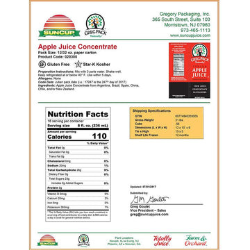 Juice Concentrate - 3 Plus 1 Apple by Juice Concentrate Frozen – Pack of 12