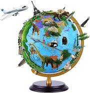 Globe, 32cm/12.5in with Stand 360° Swivel Perfect Desktop Home for Adults and Kids Clear Text Marking