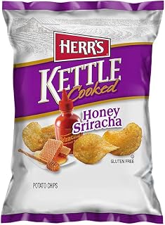 Kettle Cooked Chips (Herr's Kettle Cooked Potato Chips- Honey Sriracha, 2.5 Oz Pack of 3)