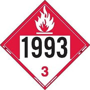 Labelmaster ZRV91993 UN 1993 Combustible Liquid Hazmat Placard, Rigid Vinyl (Pack of 25)