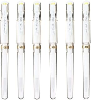 Uni-Ball Signo Broad Point Gel Impact Pen White Ink, 6 pens per Pack (japan import) Komainu-Dou Original Package (2, DESIGN 1)