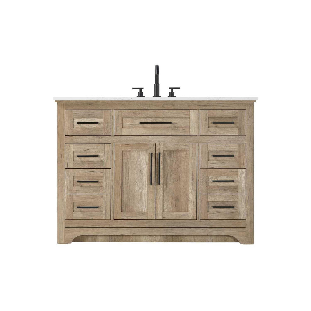 48" Single Bathroom Vanity in Natural Oak by Elegant Kitchen and Bath – unspecified, Aluminum, Oak, Model VF85048NT