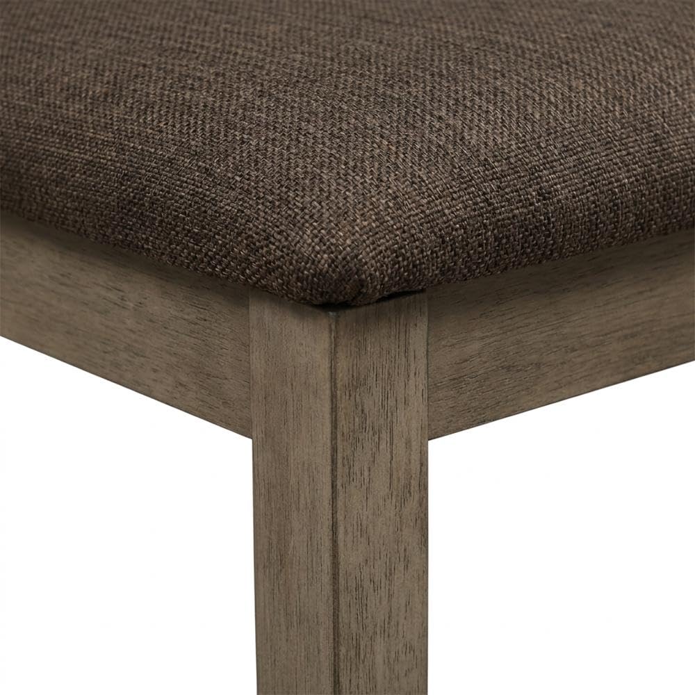 Rubberwood Slat-Back Side Chairs Set of by Starlight Canyon Home – Rubberwood Solid Frame and amp, Melamine, Brown, Pack of 2