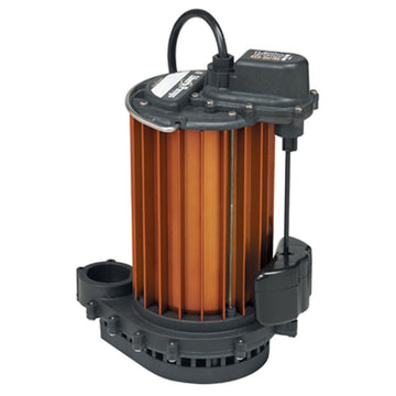 457-2 Vertical Magnetic Float 1/2 HP Submersible Sump Pump by Liberty Pumps – Aluminum, Black, Model 457.0