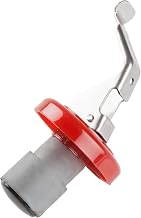 Red Wine Stainless Steel Bottle Stopper by Winco – Medium, Plastic, Black, Red, Pack of 12, Model WBS-R