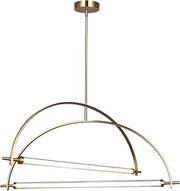Canarm Ltd. Luma Arc 33.5-Inch LED Chandelier, Gold Adjustable Dimmable 3CCT Ceiling Light, Modern Statement Fixture for Dining Room or Kitchen