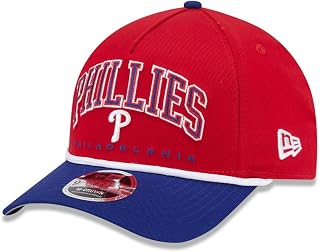 New Era Philadelphia Phillies 9FORTY M-Crown A-Frame Red Arch Snapback Cap, Adjustable Hat