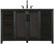 Elegant Kitchen and Bath 54" Single Bathroom Vanity in Chocolate Oak