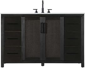 Elegant Kitchen and Bath 54" Single Bathroom Vanity in Chocolate Oak