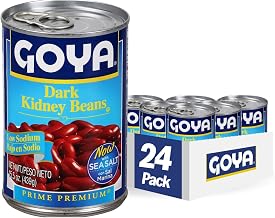 Goya Foods Low Sodium Dark Red Kidney Beans, 15.5 Ounce (Pack of 24)