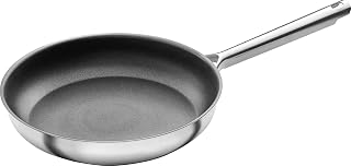 ZWILLING TrueFlow 28 cm Non-Stick Induction Frying Pan, Stainless Steel, Silver/Black