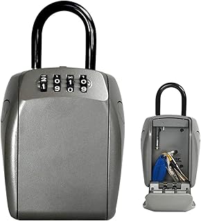 Master Lock Heavy Duty Key Lock Box, Outdoor Lock Box for House Keys, Key Safe and Combination Lock, 5 Key Capacity, 5414EC