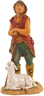 Fontanini by Roman Inc., Paul The Shepherd, 5" Shepherds Collection, Nativity Figure and Accessories, Hand Sculpted and Painted