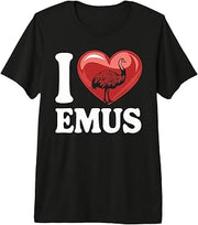 I Love EMUS T-Shirt Heart EMU Premium Tri-blend T-Shirt