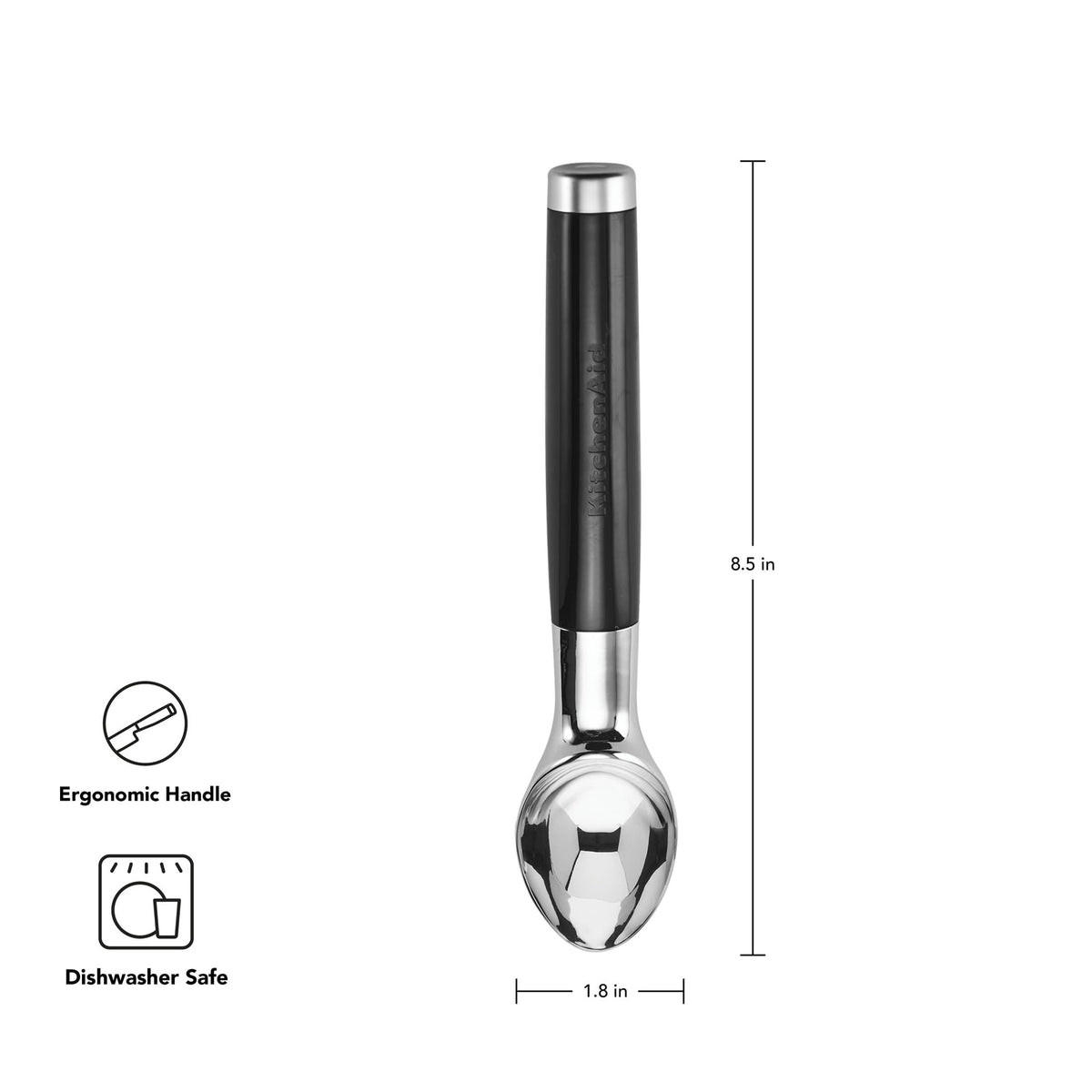 KitchenAid Black / One Size (Pack of 12) / Scoop Ice Cream Scoops