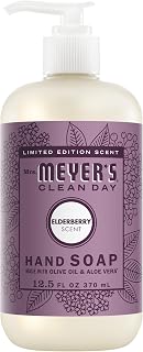 Mrs. MEYER'S CLEAN DAY Hand Soap, Elderberry Scent, 12.5 Fl Oz Bottle