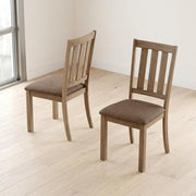 Rubberwood Slat-Back Side Chairs Set of by Starlight Canyon Home – Rubberwood Solid Frame and amp, Melamine, Brown, Pack of 2
