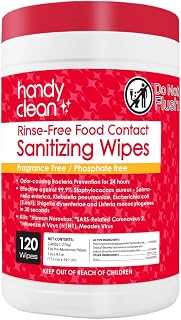 Diamond Wipes HandyClean Food Contact Sanitizing Wipes, 1 Canister, 120 Count