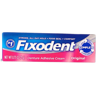 Denture Adhesive Cream Original 0.75 oz (Pack of 8) by Fixodent – 0.75 Ounce (Pack of 8), Multi, Pack of 8, Model PPAX1164640