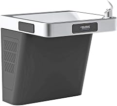 Global Industrial Wall Mounted Refrigerated Water Cooler, Filtered, Graphite/Stainless Steel