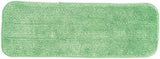Hospeco Mop Pad,Flat,Microfiber,Green Head,PK12