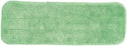 Hospeco Mop Pad,Flat,Microfiber,Green Head,PK12