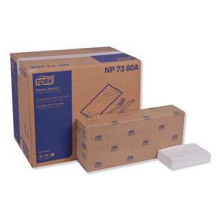 Tork Extra Soft White Dinner Napkin, 1/8 Fold 3-ply, 6 x 290, NP7380A