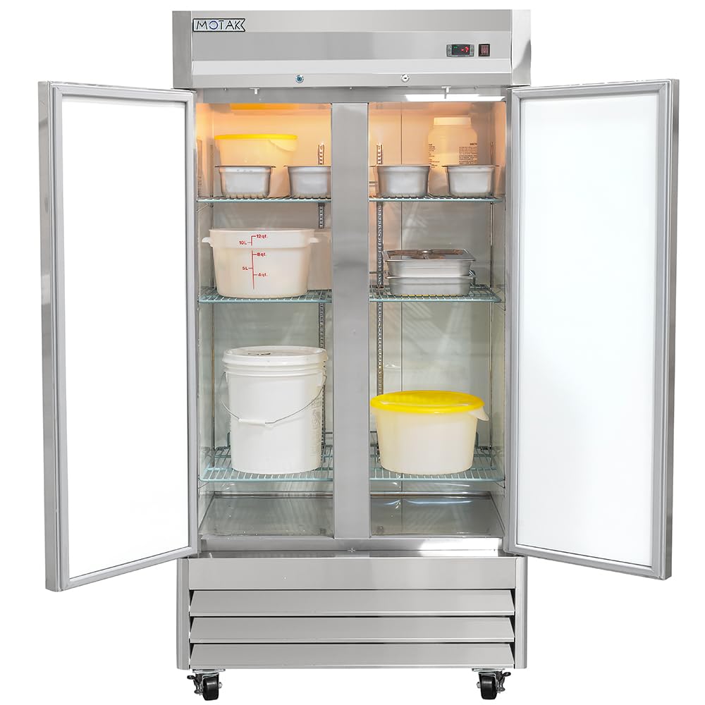 39 1/2" Two Section Reach In Freezer by MOTAK – 41.93x31.89x83.46, In Description, Check Images, Model MSD-2DF-BAL-35-X