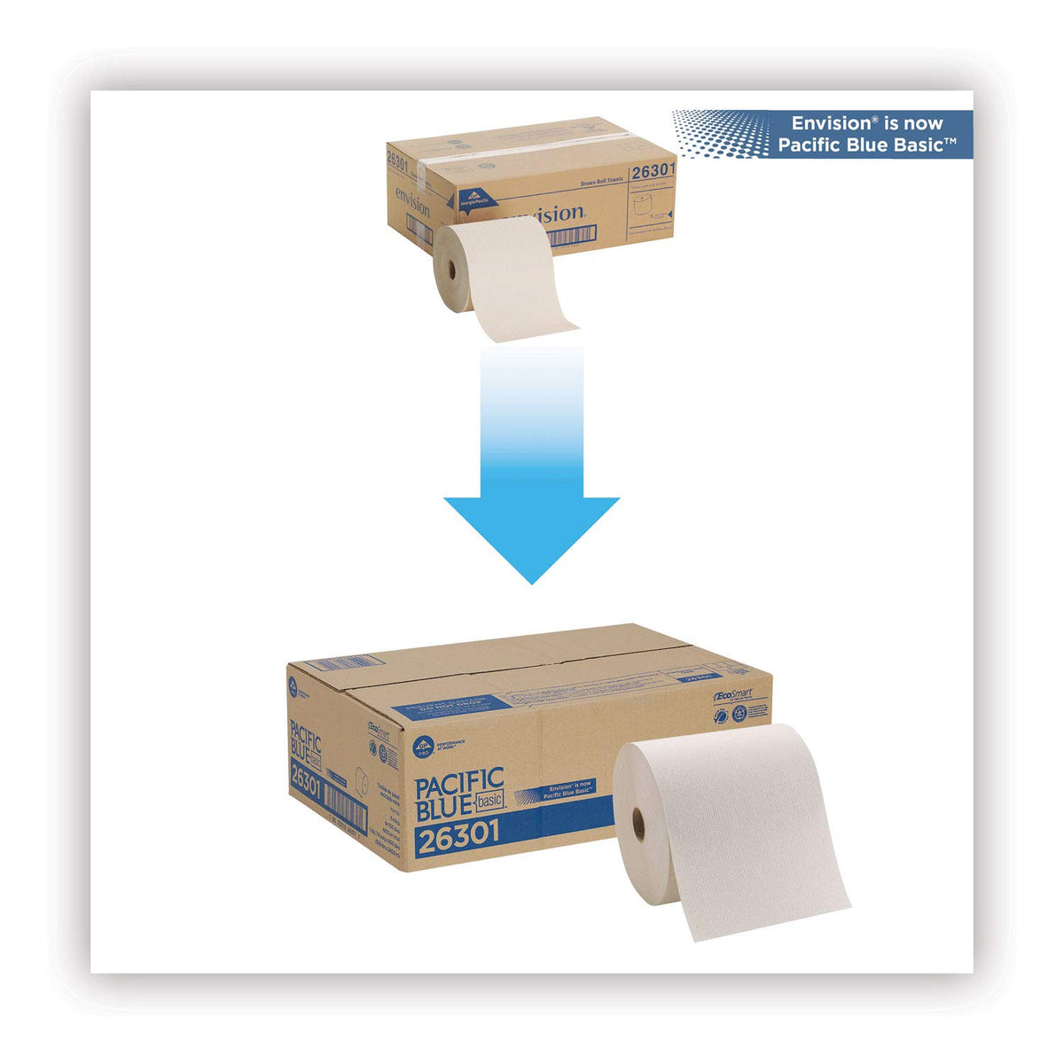 Georgia Pacific 26301 Envision Towel Roll Paper – Hi Capacity, 7.875" x 800", Brown