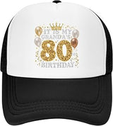 ITIS MYGRANDA'S 80ith Birthday Trucker Hat,Funny Trucker Hats Men Baseball Hat Gifts