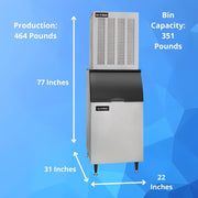 Ice-O-Matic 351 lb. Ice Bin / 464 lb/day / 351.0 pounds Ice Machines