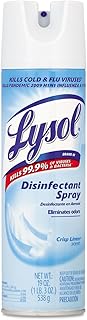 Lysol 79329CT Disinfectant Spray, Crisp Linen Scent, 19oz Aerosol