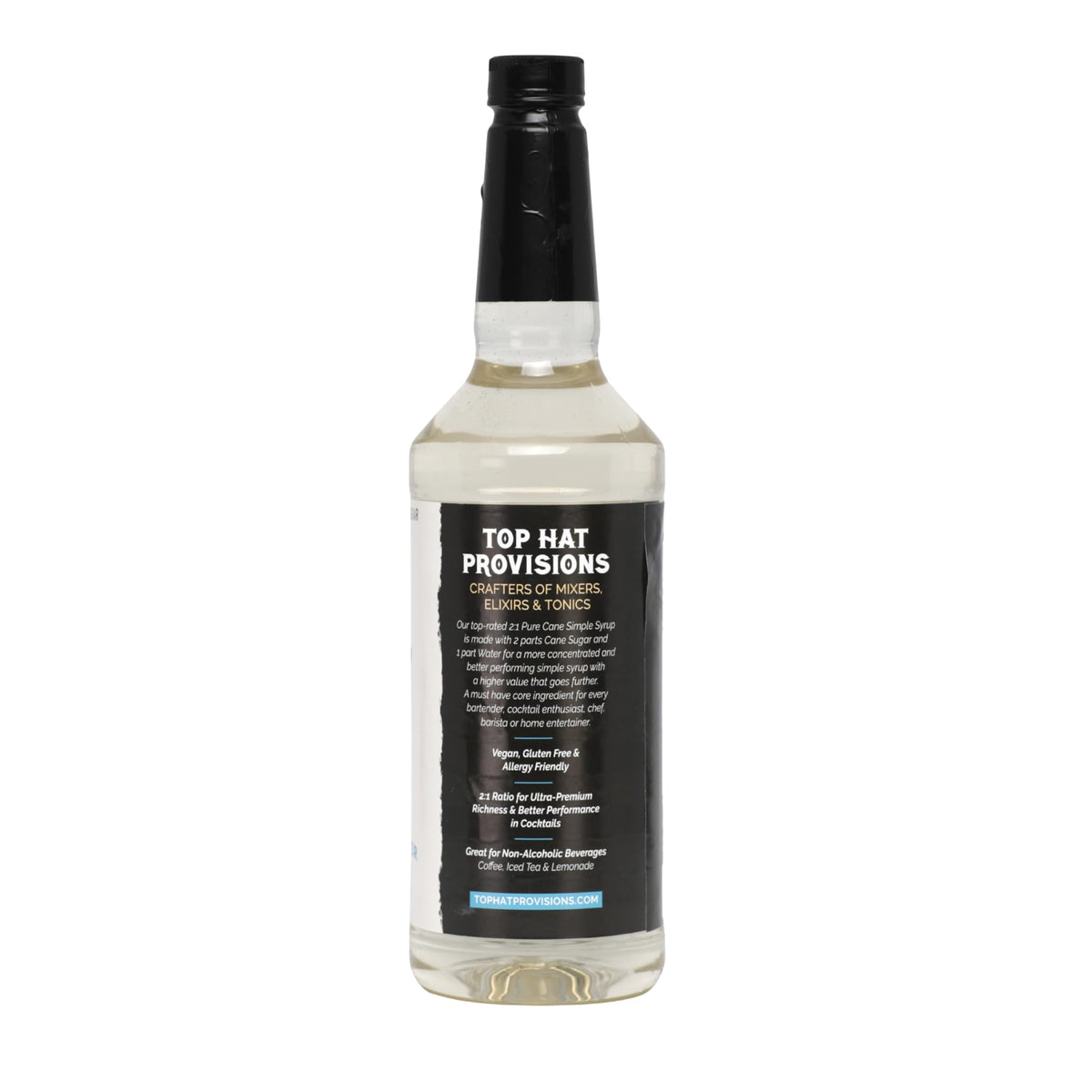 Top Hat Simple Syrup - 100% Cane Sugar 2:1-32oz Bottle by Top Hat Provisions – Single Bottle