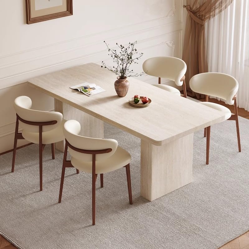 Mesa De Jantar Rock Plate Dining Table Rectangular Light Luxury Small Household Diner Table by JOYNOW – 180x80x75cm, One Color, Model 8524