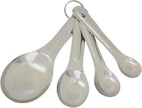 Thunder Group SLMC2415 Measuring Spoon Set, 4 Measure Sizes per Set: 1/4 TSP., 1/2 TSP., 1 Teaspoon & 1 Tablespoon, Stainless Steel, Pack of 24 Sets