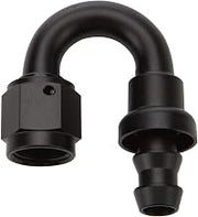 Pushlock Hose End Black 180 Deg Elbow -8
