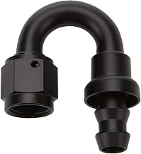 Pushlock Hose End Black 180 Deg Elbow -8