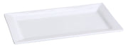 Rectangular Plate by Yanco – Large, Porcelain, Bone White, Pack of 12, Model LK-214