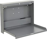 Global Industrial Wall Mounted Fold Down Shop Desk with keyed Lock, 50 Lbs