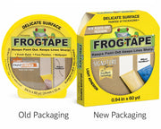 (2-Pack) Delicate Surface Frog Tape .94 inch x 60 Yard by FrogTape – 0.94 Inches Width x 60 Yards Length, Polyethylene, Yellow, Pack of 2, Model 280220
