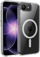 Belkin SheerForce Clear Lite Magnetic Phone Case for iPhone 17e and iPhone 16e, MagSafe Compatible with Raised Edges, Military-Grade Drop-Protection, Non-Yellowing, Ultra-Thin Design, Side Grip
