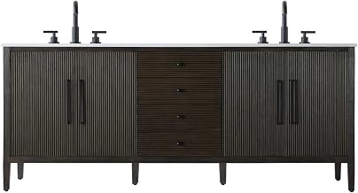Elegant Kitchen and Bath 84" Double Bathroom Vanity ocolate Oak