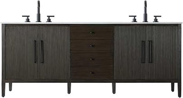 Elegant Kitchen and Bath 84" Double Bathroom Vanity ocolate Oak