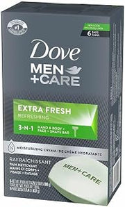Dove Men Care Body & Face Bar Extra Fresh Soap Bar - 3.75 oz - Pack of 6