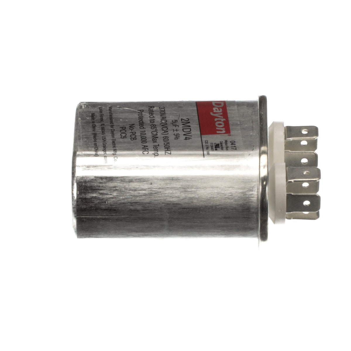 Capacitor 5 Mfd 370 Vac by Nu-Vu – Copper, Model 66-9508