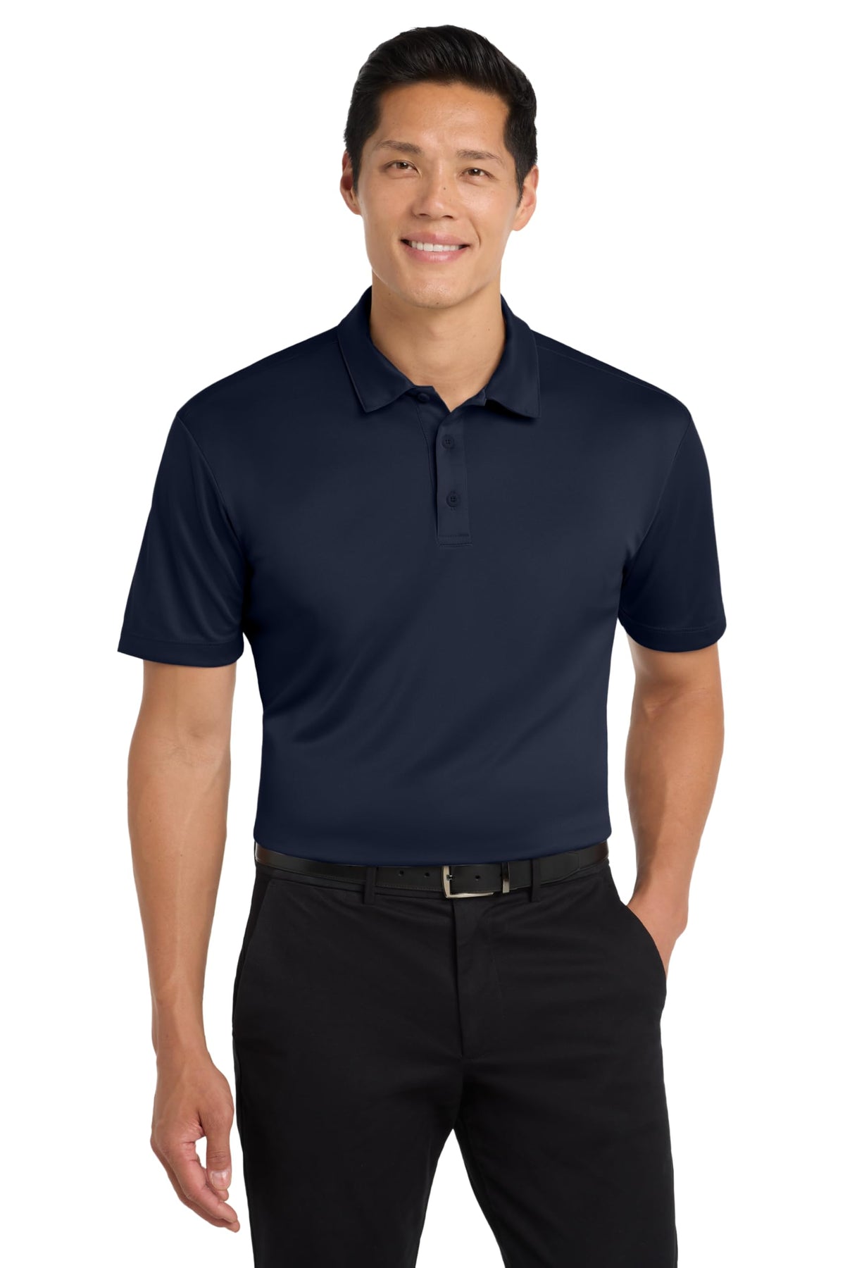 Unisex Silk Touch Performance Polo Navy by Port Authority – Large, Polyester, Navy, Model SNM-720354